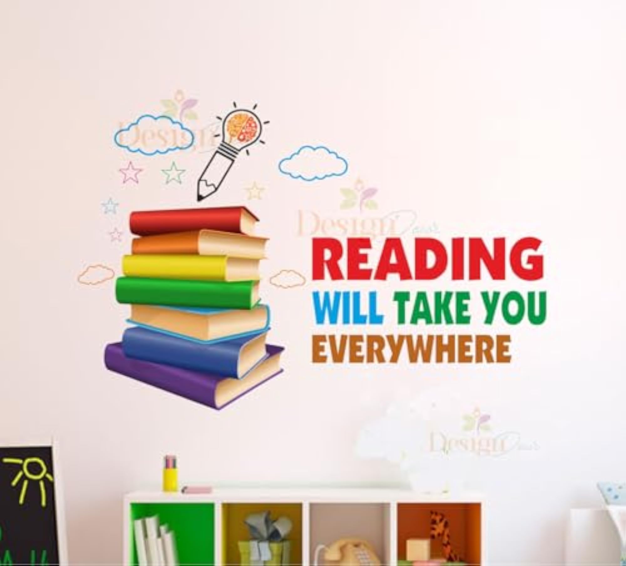 DesignDecor Reading Wall Sticker